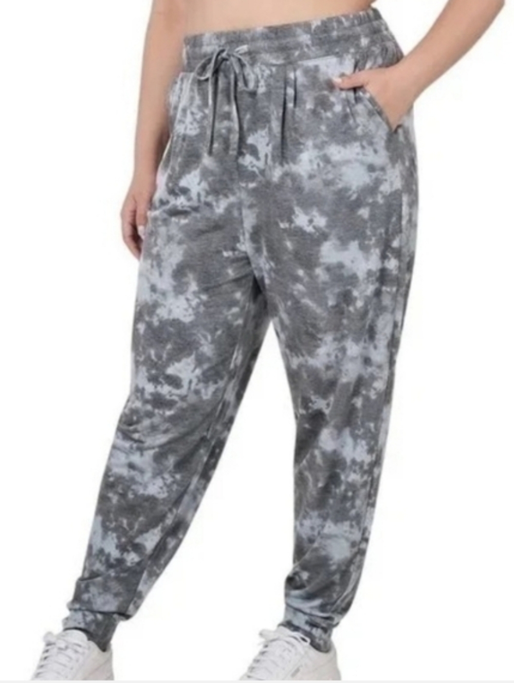 Tie-Dye Jogger Pants in Gray